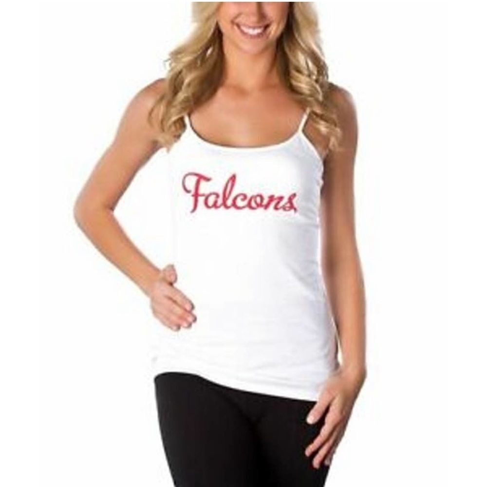 Atlanta Falcons NFL Football White Camisole With Removable Cups Size Medium